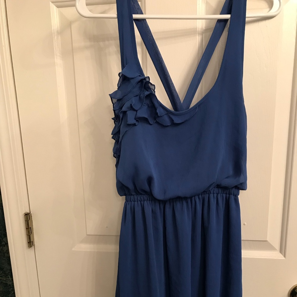 Royal Blue Criss Cross Back Dress, Size M